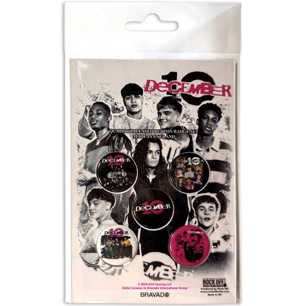 December 10. - Group 5 Pack Badge/button - Black/Multicolours